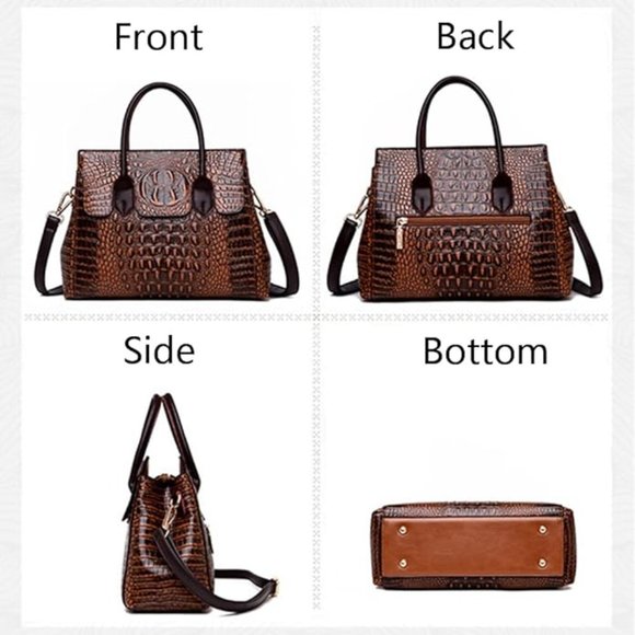 Crocodile Pattern Shoulder Crossbody Bag - Picture 5 of 5